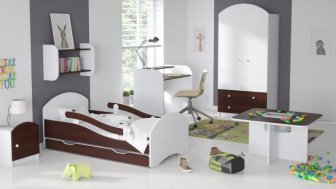 Postel Leoš 160/80 cm + šuplík + matrace - výběr barev