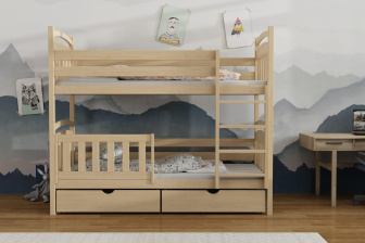 Poschodová posteľ Milan 200/90 cm + zásuvky + rošty