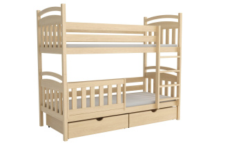 Poschodová posteľ Milan 200/90 cm + zásuvky + rošty