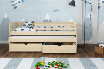 Posteľ masív výsuv Vilém 180x80 cm + šuplíky+rošty
