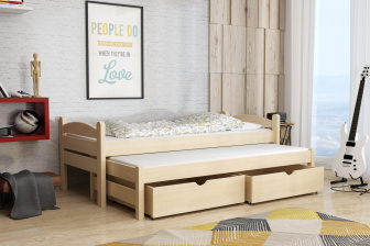 Postel masiv Dušan 180x80 cm + šuplíky+rošty