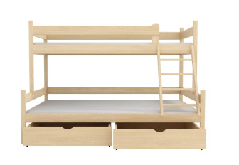 Patrová postel Savana 200/90 cm + šuplíky + rošty