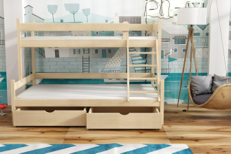 Patrová postel Savana 200/90 cm + šuplíky + rošty