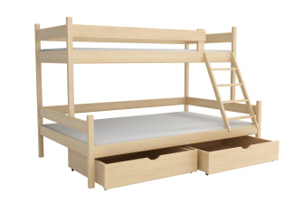 Patrová postel Savana 200/90 cm + šuplíky + rošty