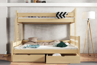 Poschodová posteľ Sahara 200 x 90/140 cm + šuplíky + rošty