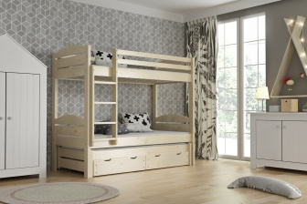 Poschodová posteľ Lukas - ŠEDÁ + rošty ZADARMO