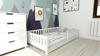 Posteľ Montessori Matylda 120x200 cm - BIELA + rošt ZADARMO