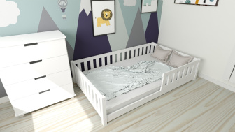 Posteľ Montessori Matylda 120x200 cm - BIELA + rošt ZADARMO