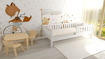 Postel Montessori Matylda 90x200 cm - BÍLÁ + rošt ZDARMA