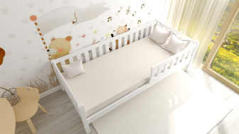 Postel Montessori Matylda 90x200 cm - BÍLÁ + rošt ZDARMA