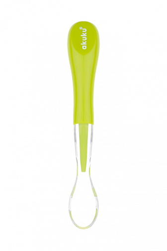 Lžička se silikonovou koncovkou zelená