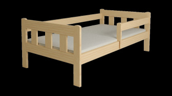 Postel Martin z masivu borovice 180x80 cm - PŘÍRODNÍ + rošt ZDARMA