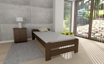 Postel Evropa 80 x 200 cm + rošt ZDARMA - masiv borovice - OŘECH