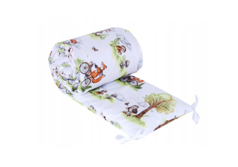 Ochranný mantinel do postýlky - Liška na kole