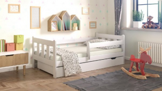 Šuplík pod postel 160 cm borovice bílá