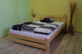 Postel Máša 120/200 cm masiv borovice + rošt