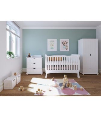 Postýlka 140/70 cm Margit - bílá - 3v1