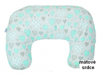 Krmící polštář - mátové srdce