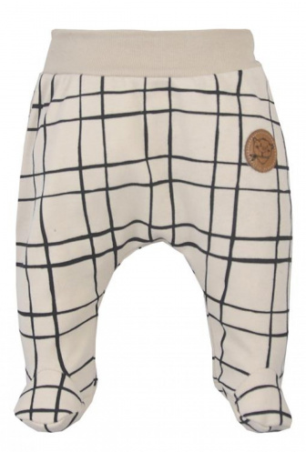 Kojenecké bavlněné polodupačky Mini bear béžové