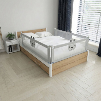 Zábrana na postel Méďa -  200 cm šedá