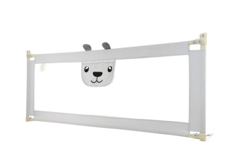 Zábrana na postel Méďa -  160 cm šedá