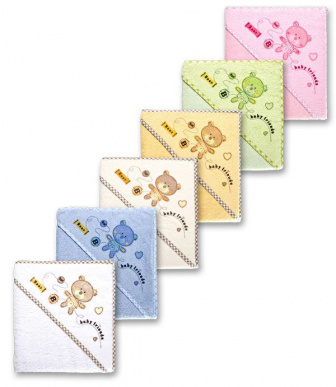 Dětská osuška froté s kapucí méďa 6 barev