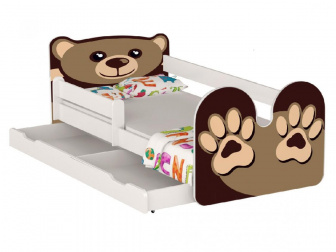 Postel Méďa 160/80 cm + matrace + šuplík