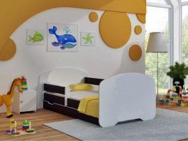 Postel Milena 180x90 cm se šuplíkem, roštem a matrací - we