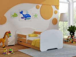 Postel Milena 160x80 cm se šuplíkem, roštem a matrací - orang