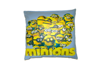 Dětský povlak na polštář 40x40 cm - Mimoni / modrá