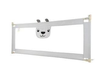 Zábrana na postel Méďa -  160 cm šedá