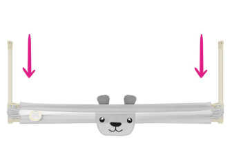 Zábrana na posteľ Méďa - 200 cm sivá