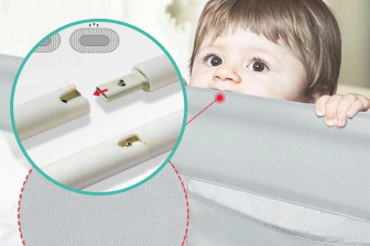 Zábrana na posteľ Méďa - 200 cm sivá