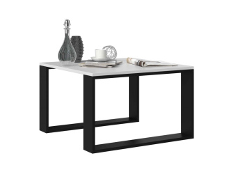 Konferenčný stolík 67 x 67 cm mini - biela / čierna