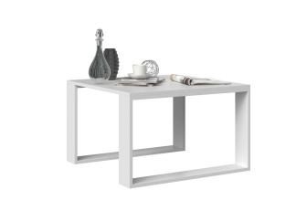 Konferenčný stolík 67 x 67 cm mini - biela / biela