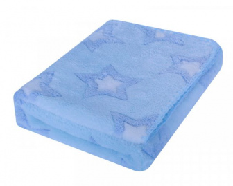 Dětská deka Coral 3D - 80/90 cm modrá