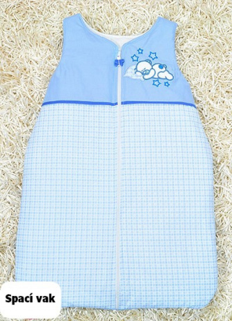 Spací vak modrý méďa s polštářkem