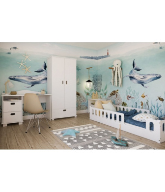 Montessori posteľ Mony 160/80 cm - biela