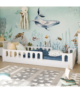 Montessori postel Mony 90/200 cm - bílá