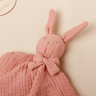Roztomilý muchláček pre dojčatá - Zajačik/ staroružová