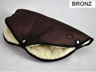 Rukávník na madla kočárků bronz