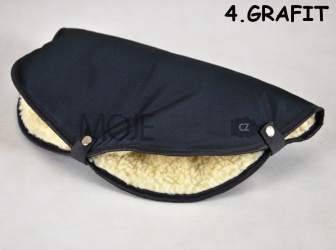 Rukávník na madla kočárků grafit