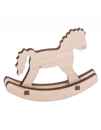 Dřevěný houpací koník - 12 cm