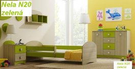 Postel Nela N20 140/70 cm + matrace zelená