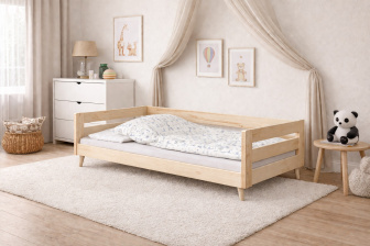 Postel z masivu Betka na nohách 200/90 cm + rošt ZDARMA