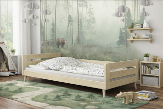 Postel z masivu Betka na nohách 160/80 cm + rošt ZDARMA