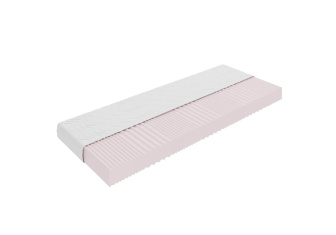 Posteľ Denis biela + matrace Optimal Comfort + rošty ZADARMO
