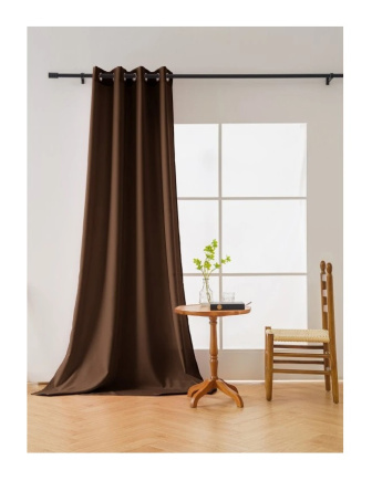 Závěs Panama 140/250 cm s oky - hnědá