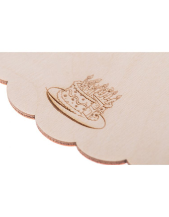 Dřevěná podložka pod dort silná - 35 cm