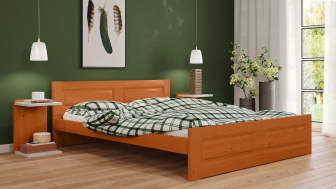Postel Naďa 140/200 cm - olše - masiv smrk 3,5 cm